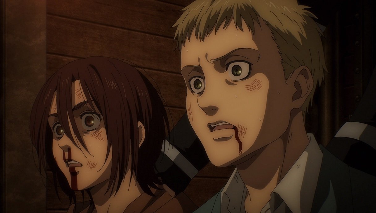 Attack on Titan Falco acaba com Gabi na série