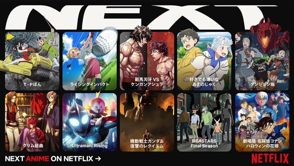 Netflix mostra uma lista completa de animes para a platforma